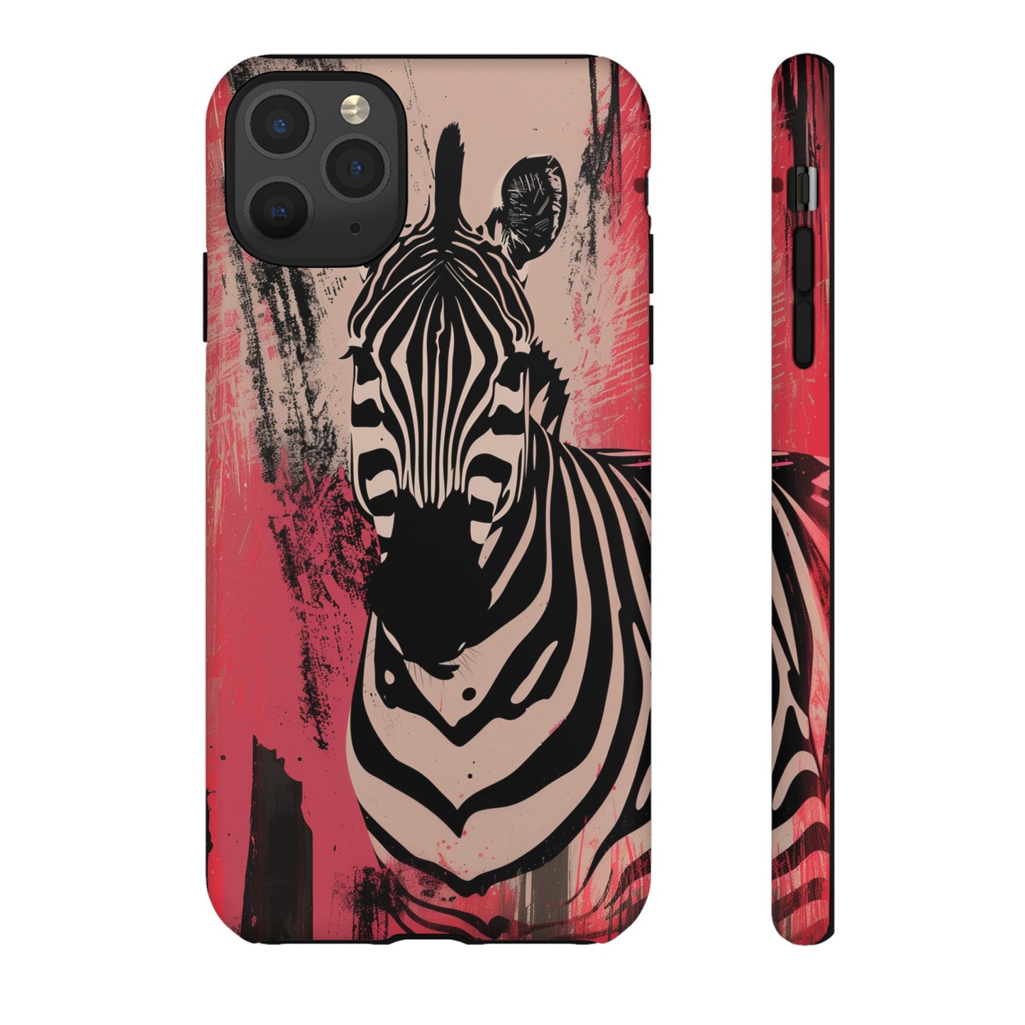 Pink Zebra Tough Phone Case