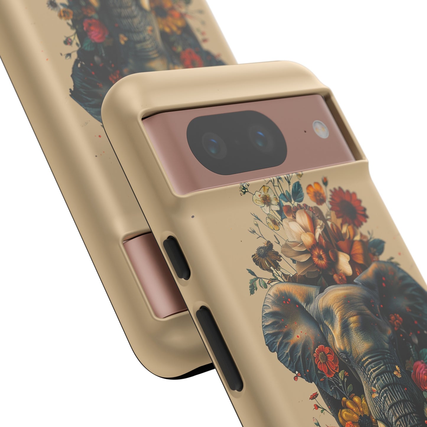 Elephant Flowers Tough Phone Case