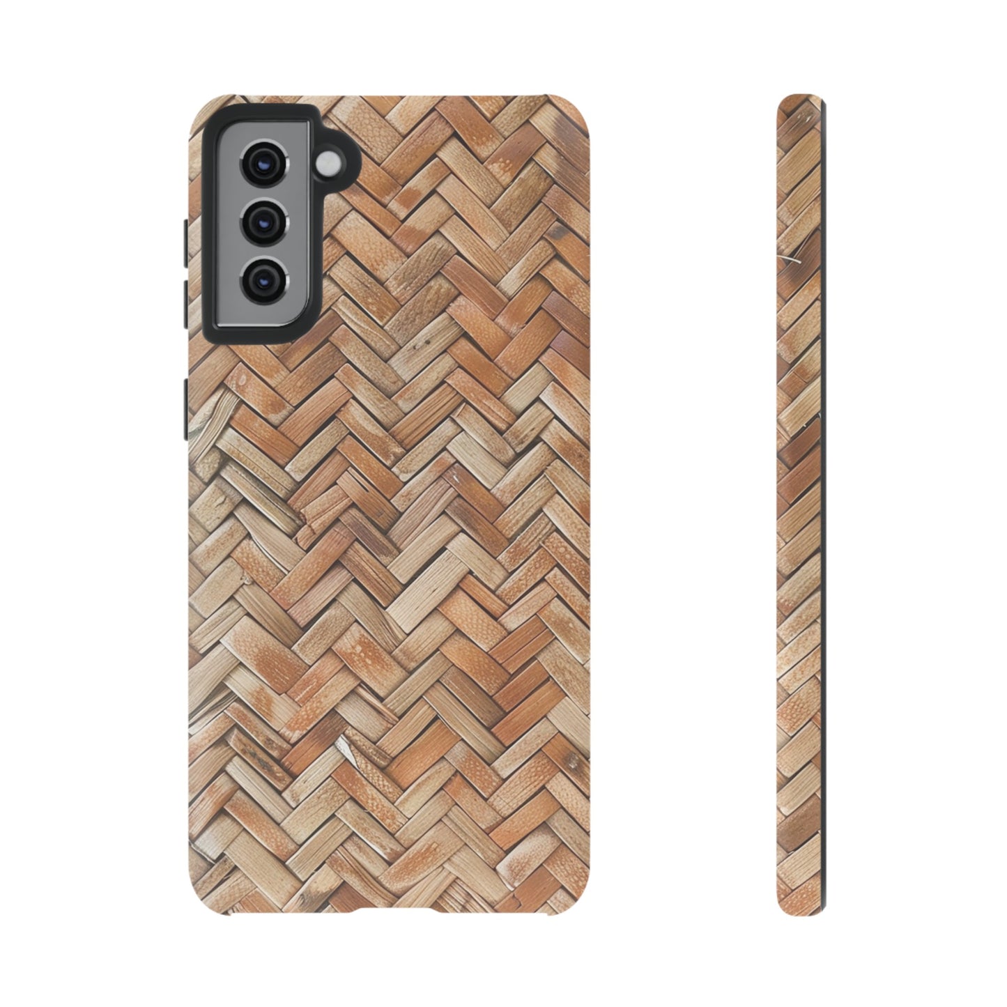 Boho Herringbone Rattan Tough Phone Case