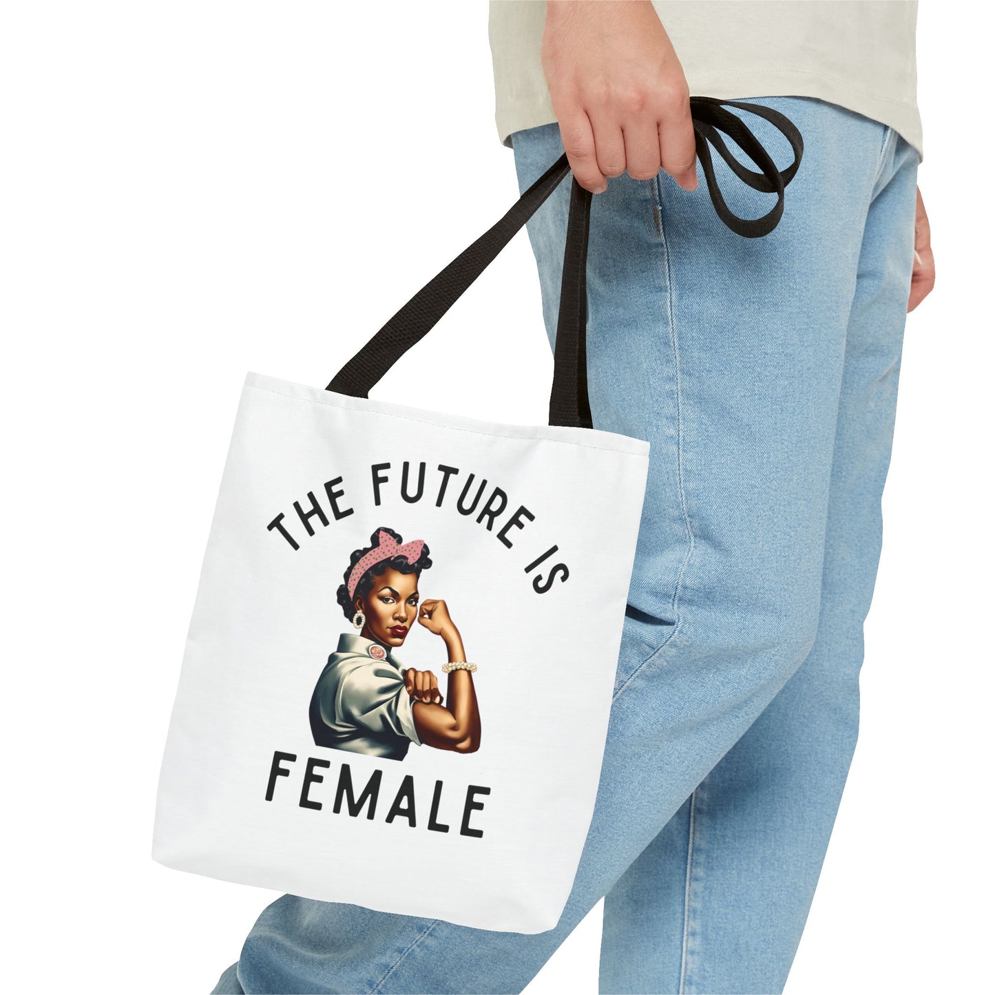 5 The Future is Female White Tote Bag