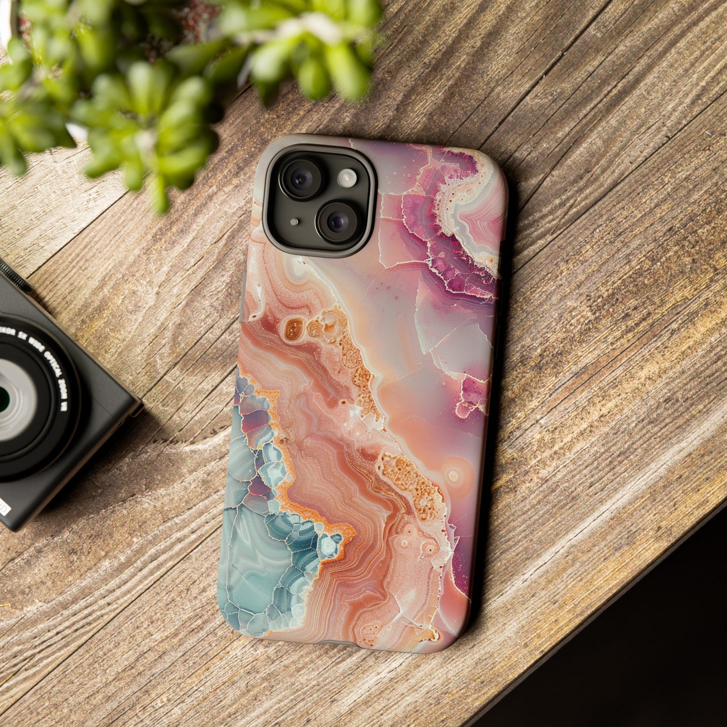 Pink Agate Tough Phone Case