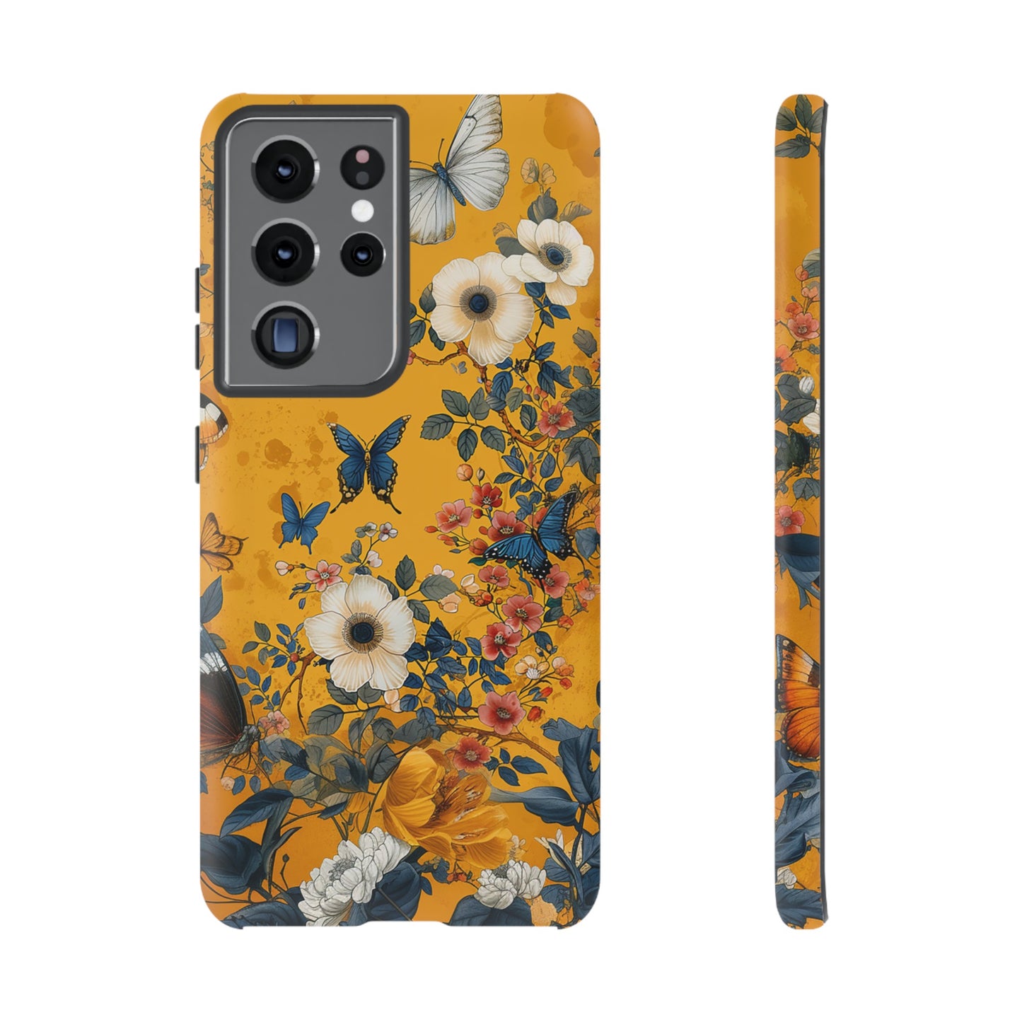 Yellow Floral Tough Phone Case