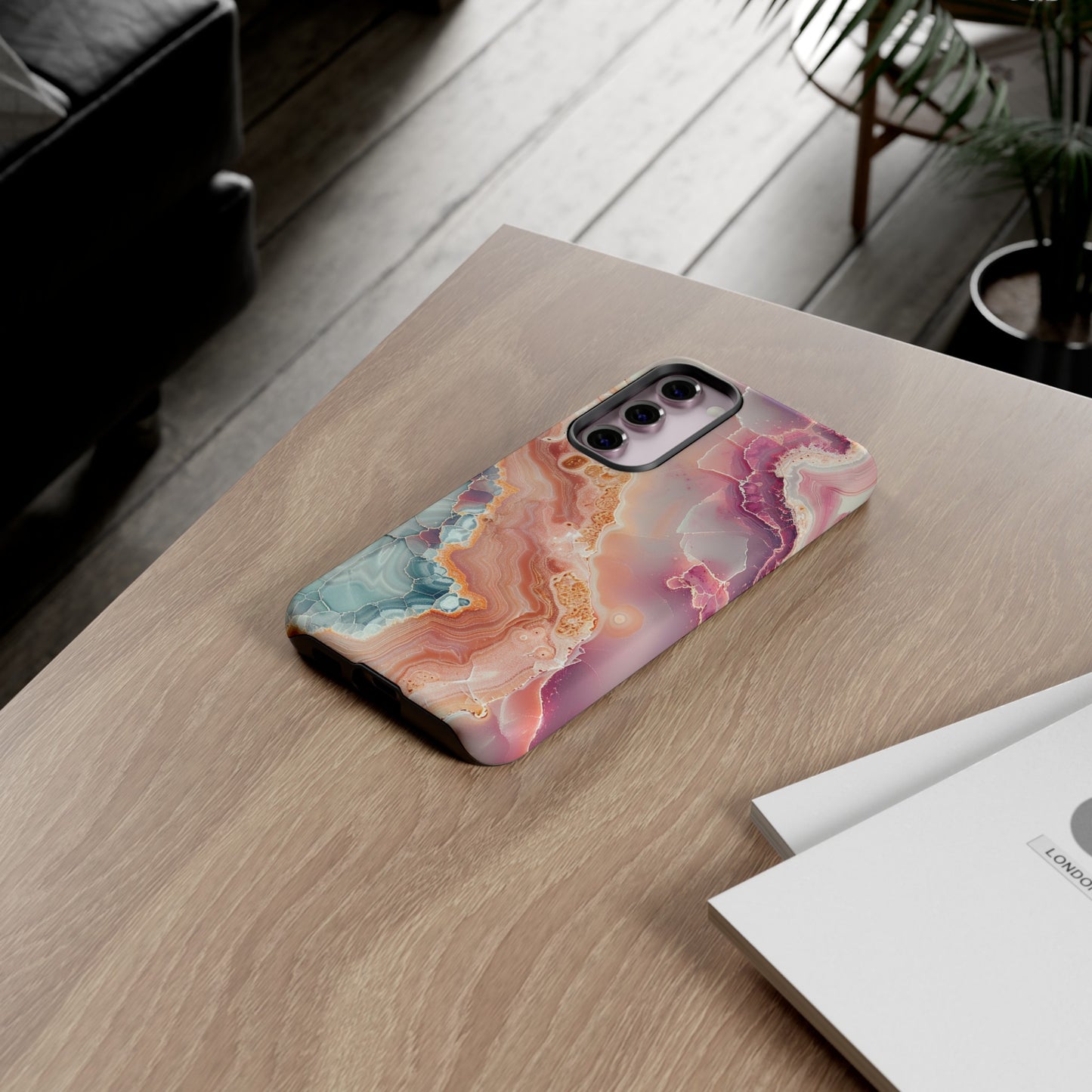 Pink Agate Tough Phone Case