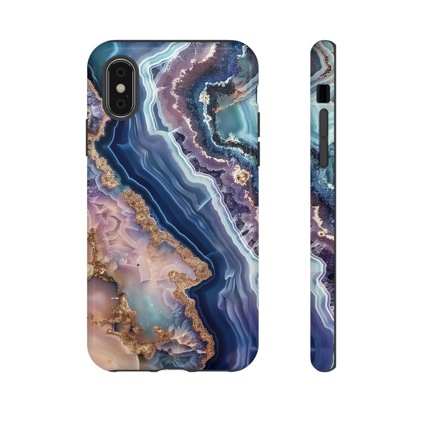 Pink and Blue Agate Tough Phone Case