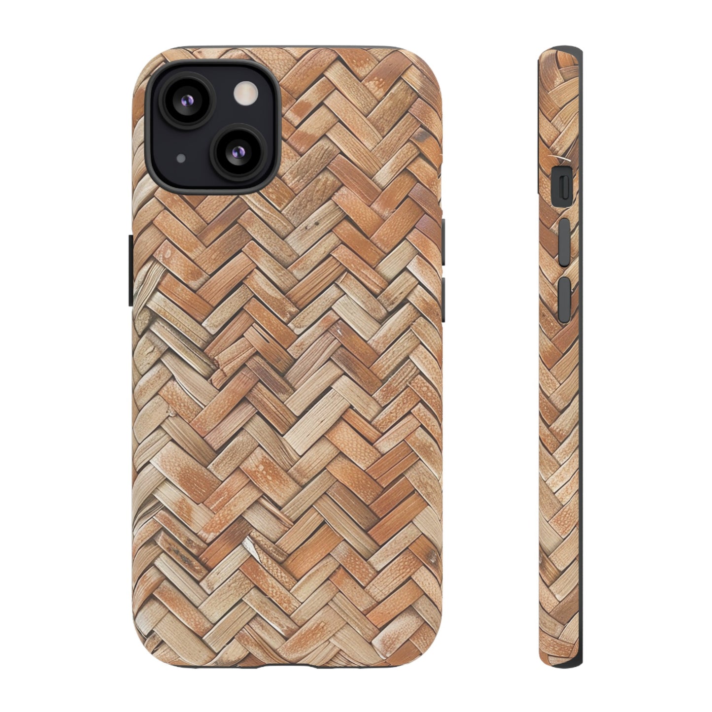 Boho Herringbone Rattan Tough Phone Case