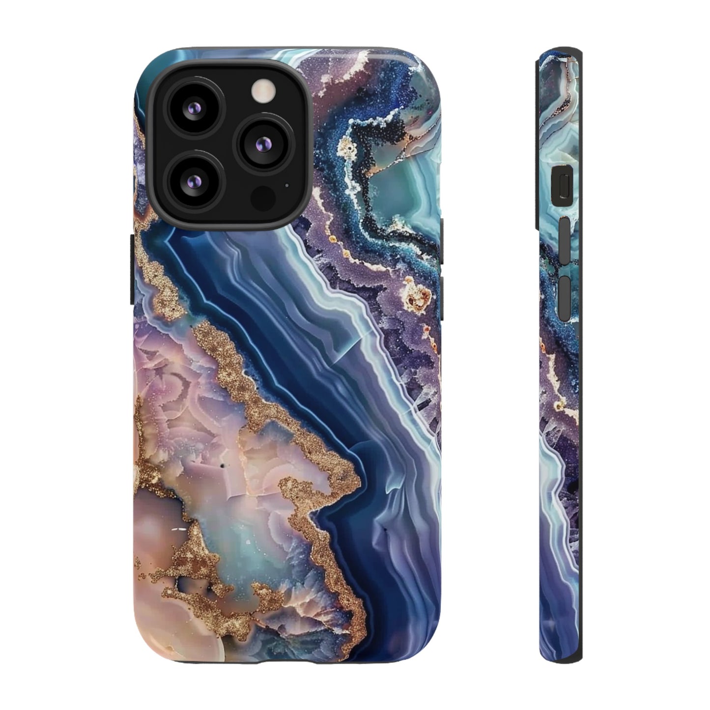 Pink and Blue Agate Tough Phone Case