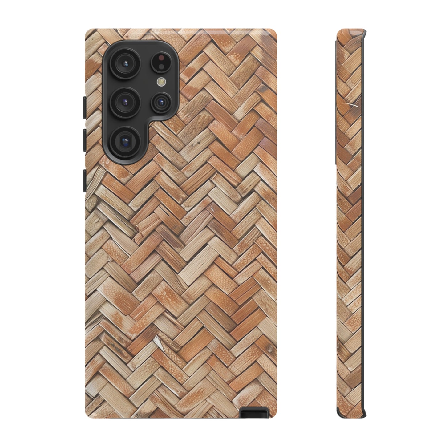 Boho Herringbone Rattan Tough Phone Case