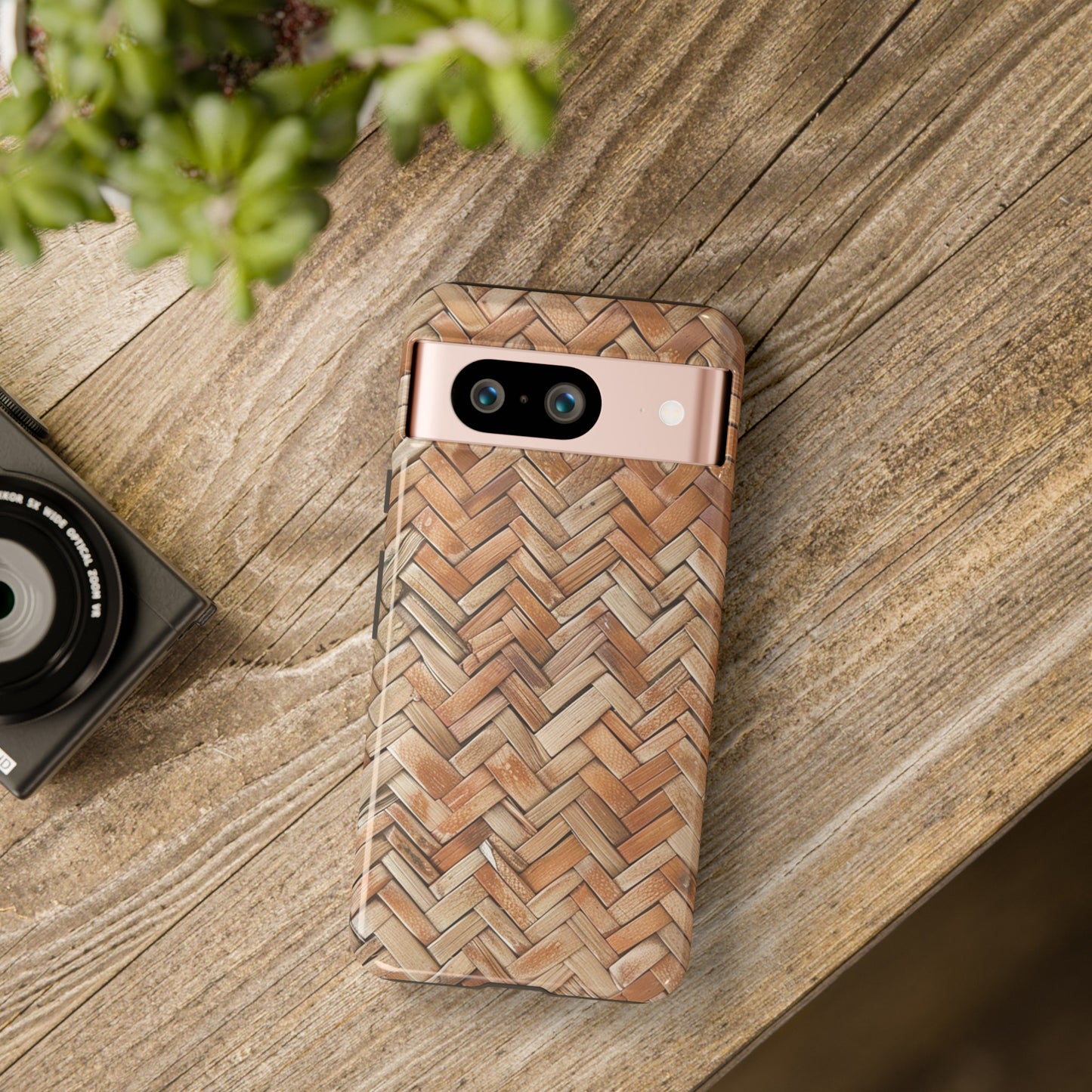 Boho Herringbone Rattan Tough Phone Case