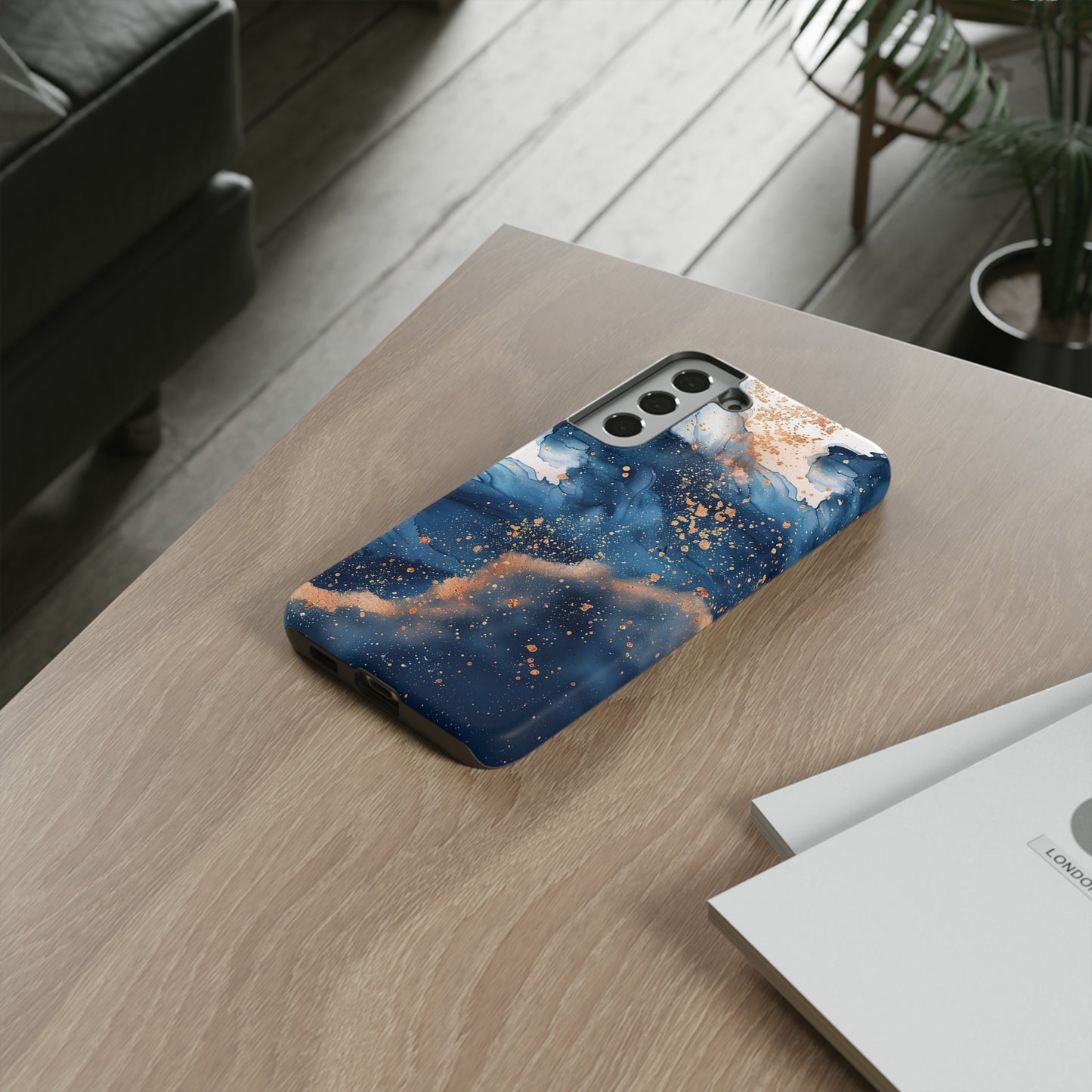 Blue Watercolors Tough Phone Case