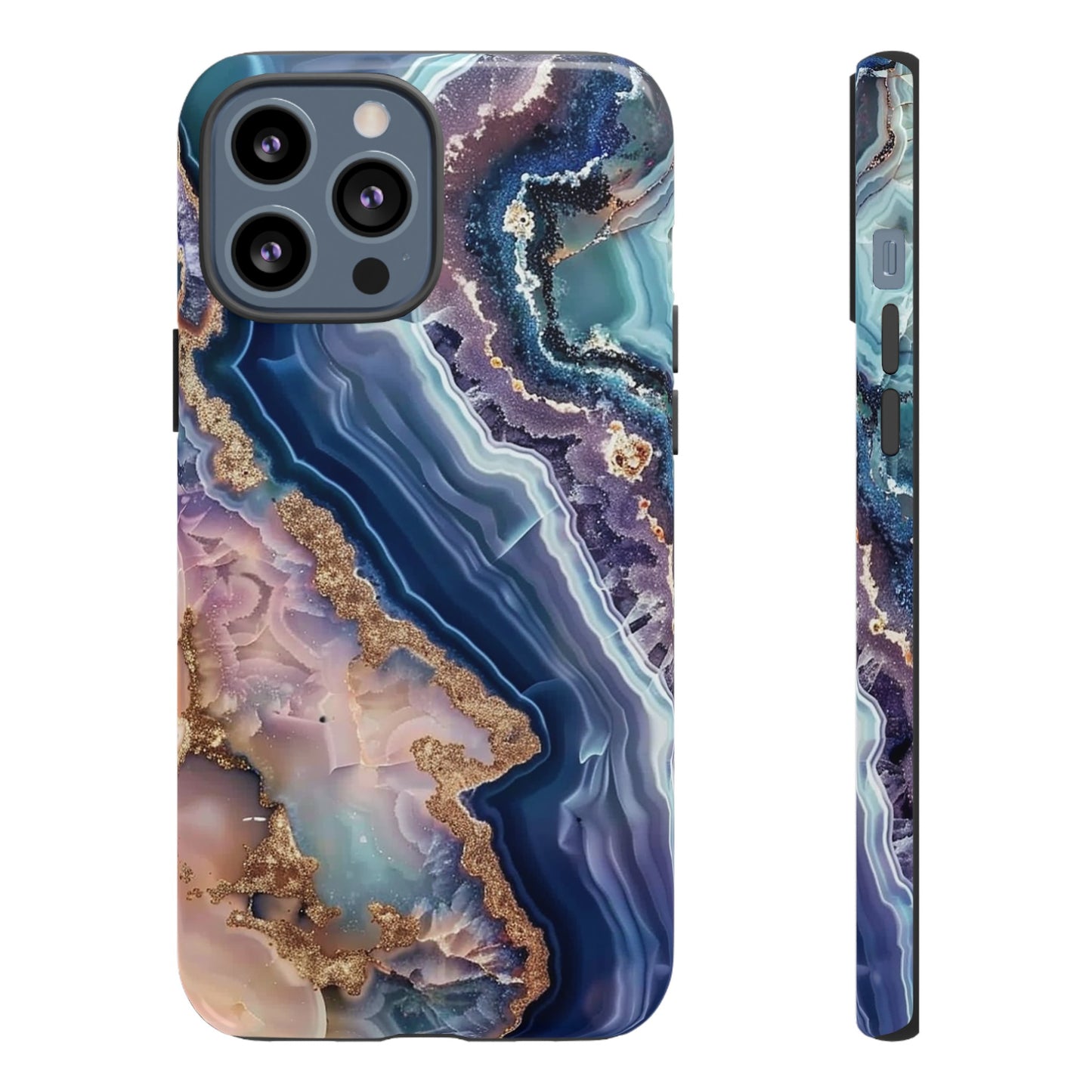 Pink and Blue Agate Tough Phone Case