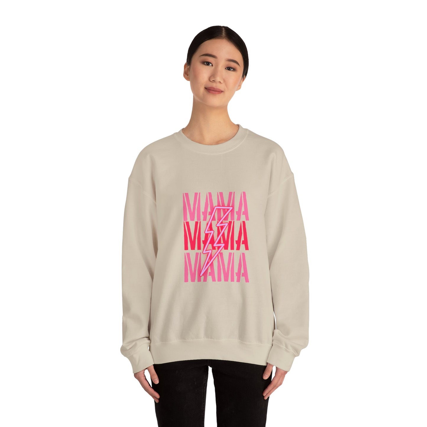 MAMA Lighting Bolt Unisex Heavy Blend™ Crewneck Sweatshirt