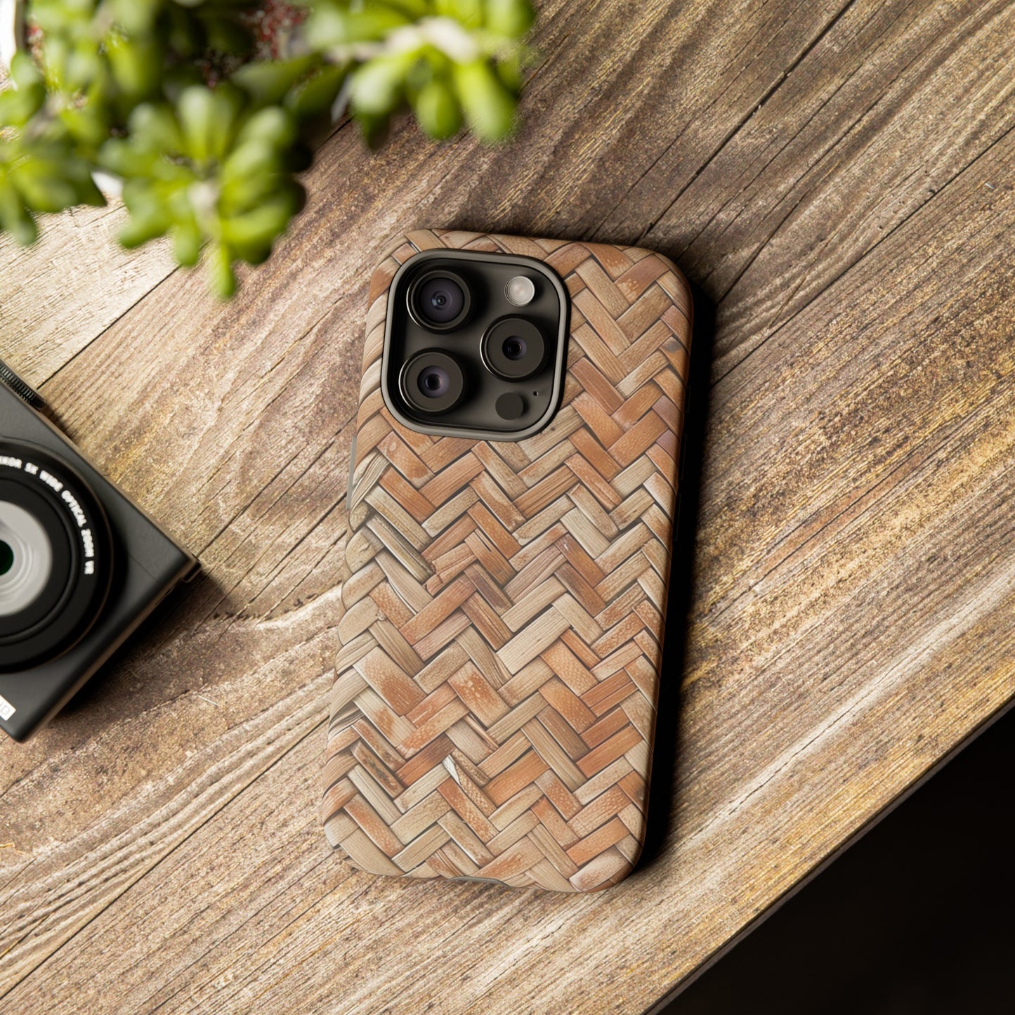 Boho Herringbone Rattan Tough Phone Case