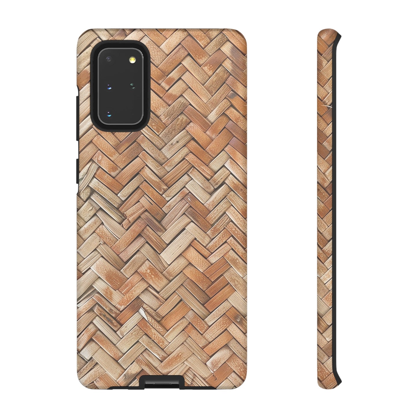 Boho Herringbone Rattan Tough Phone Case