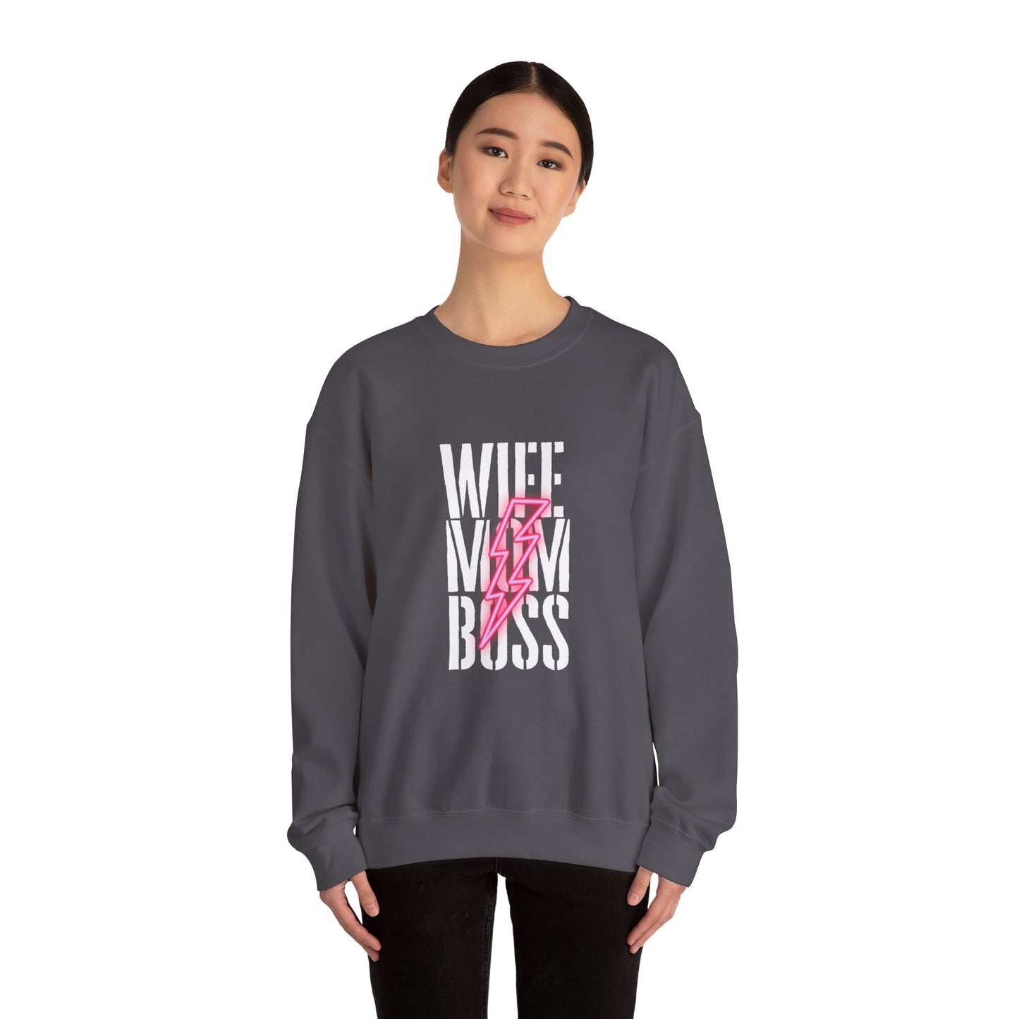 Wife Mom Boss Unisex Crewneck Sweatshirt