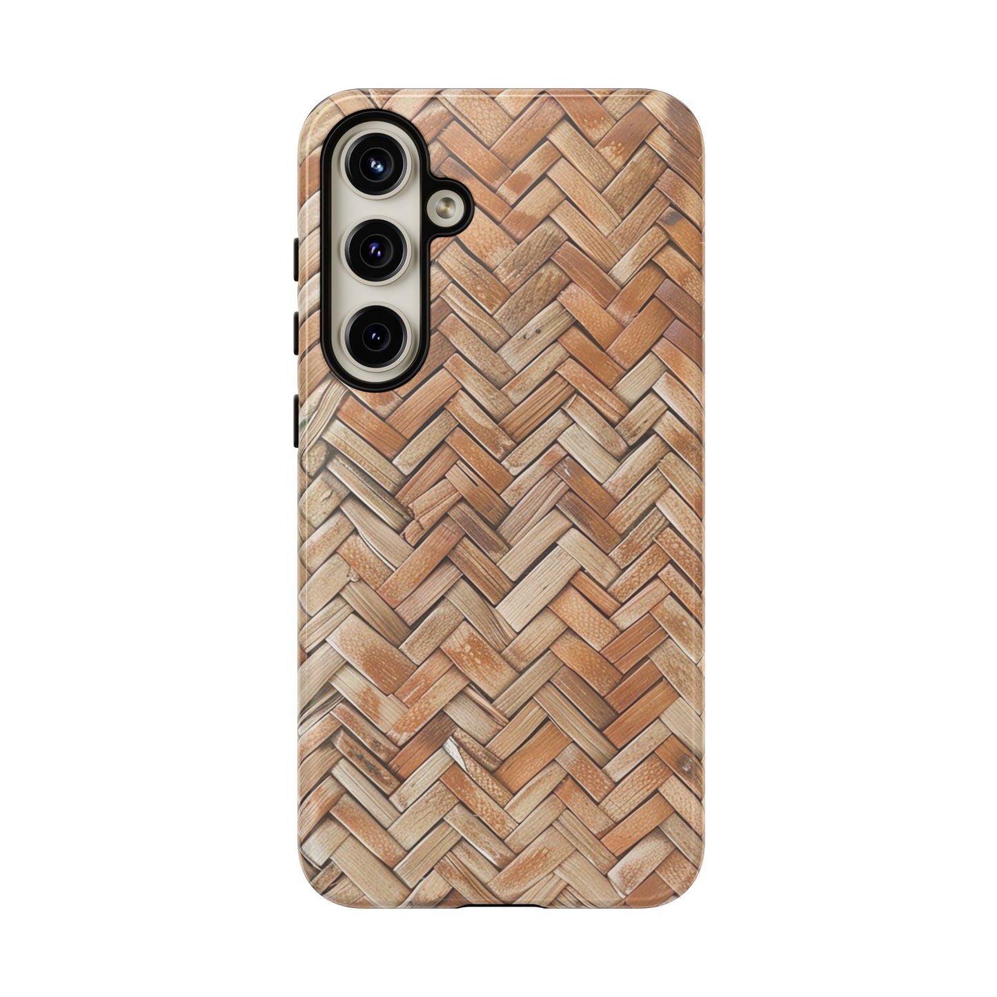 Boho Herringbone Rattan Tough Phone Case