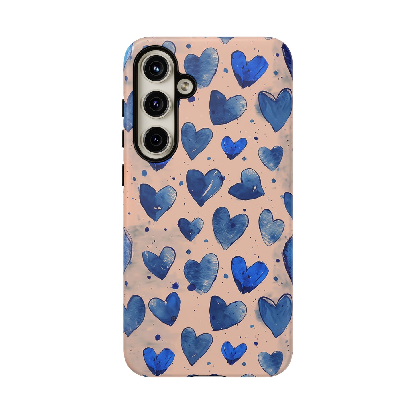 Pink and Blue Hearts Tough Phone Case