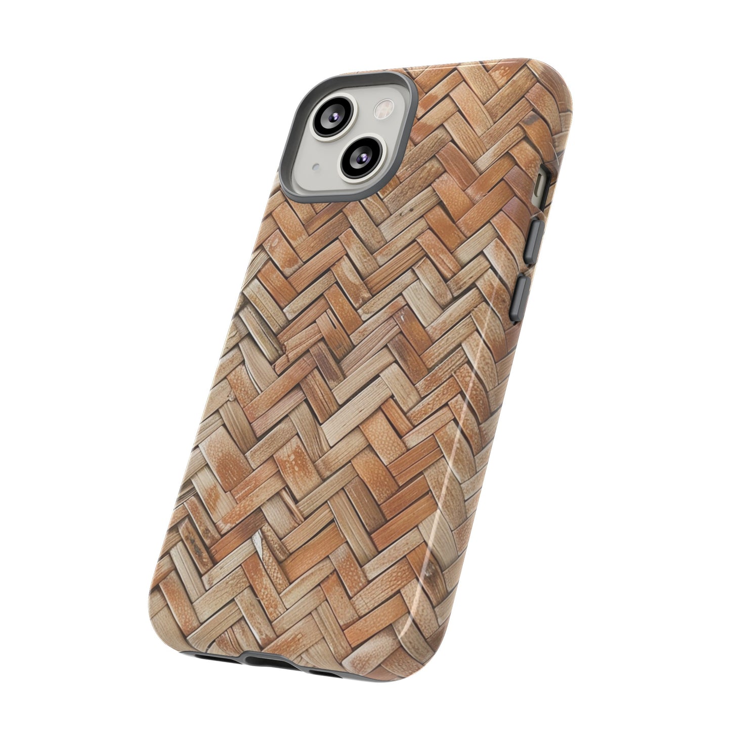 Boho Herringbone Rattan Tough Phone Case