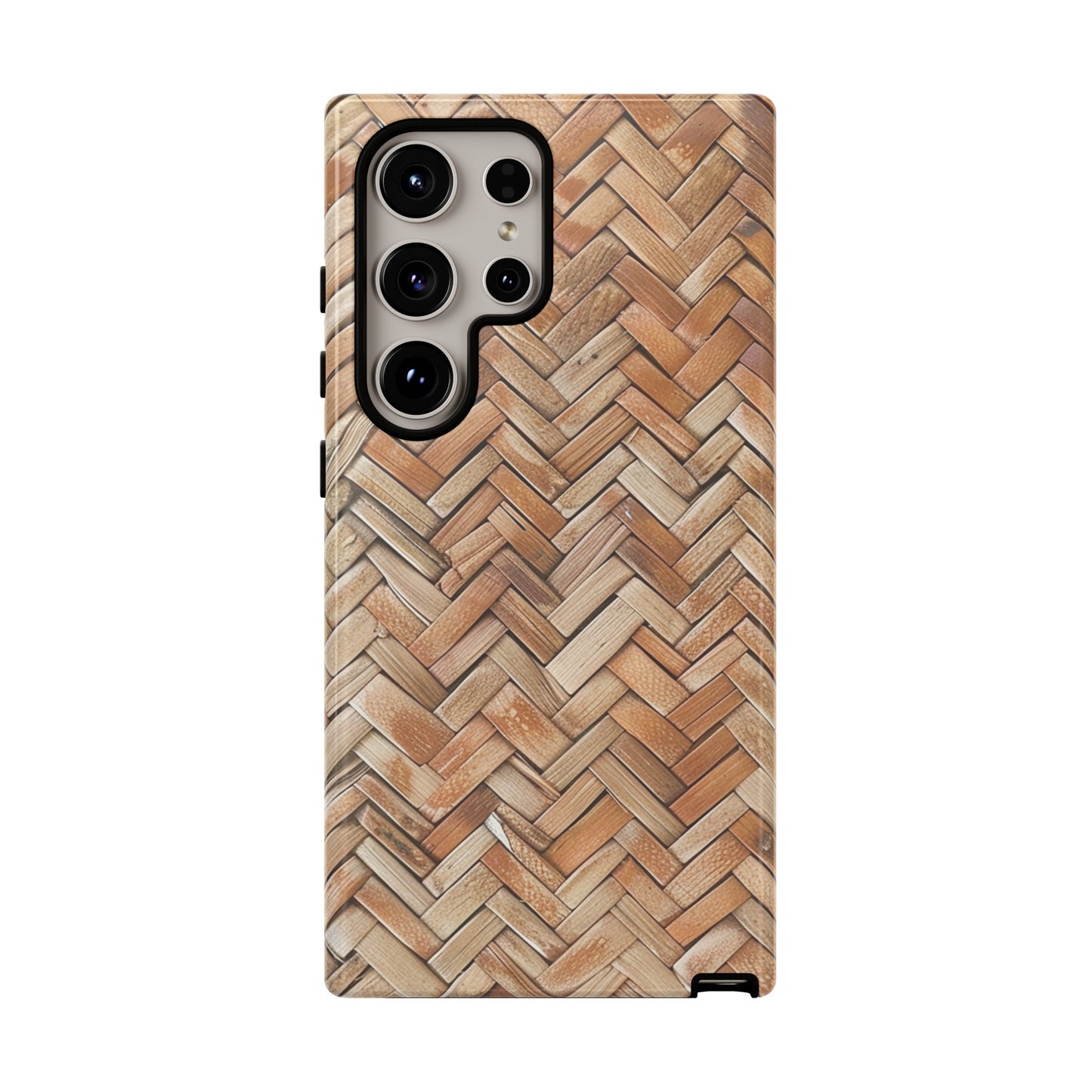 Boho Herringbone Rattan Tough Phone Case