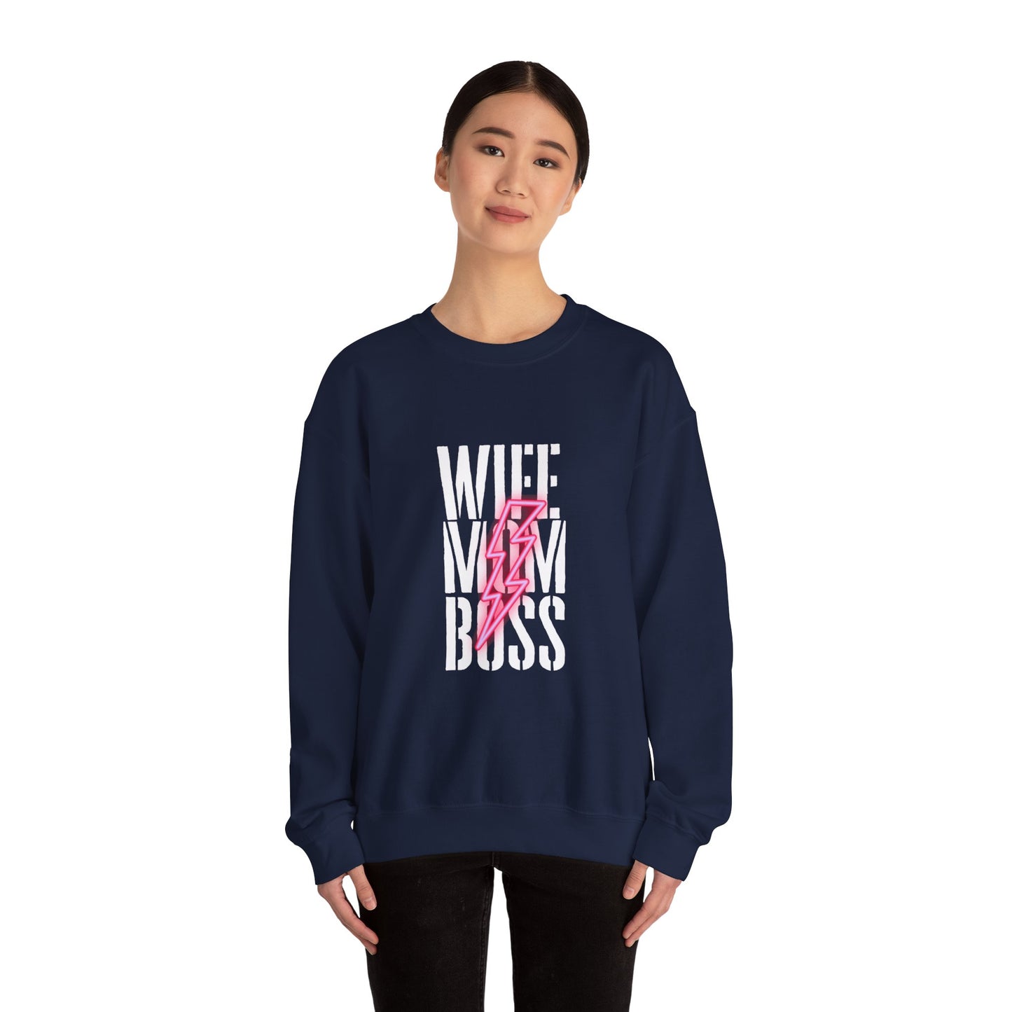 Wife Mom Boss Unisex Crewneck Sweatshirt