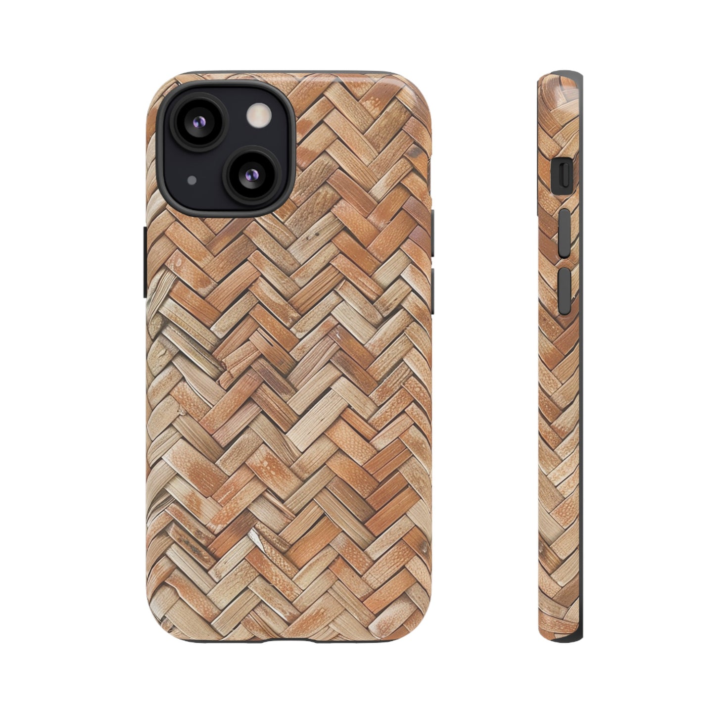 Boho Herringbone Rattan Tough Phone Case