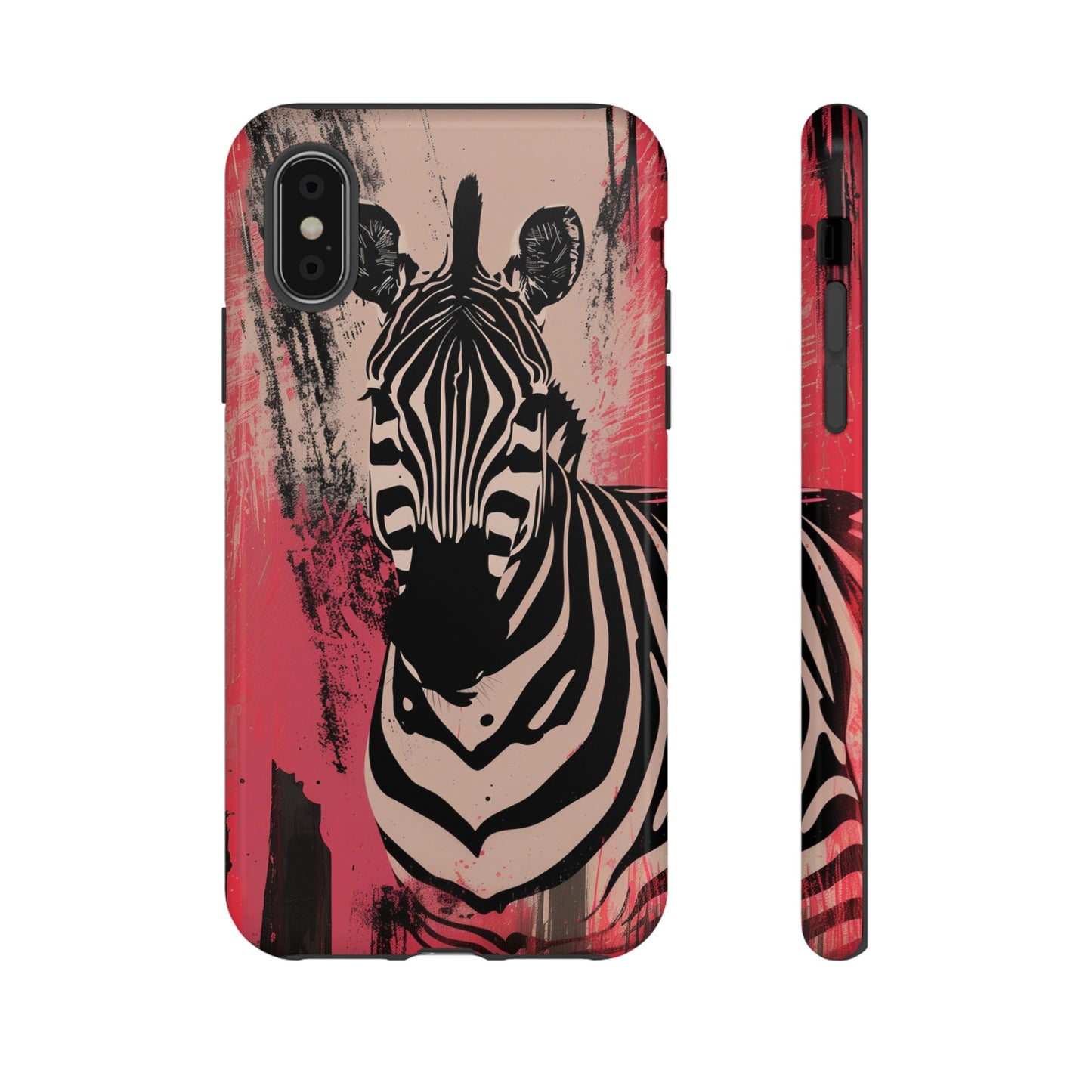 Pink Zebra Tough Phone Case