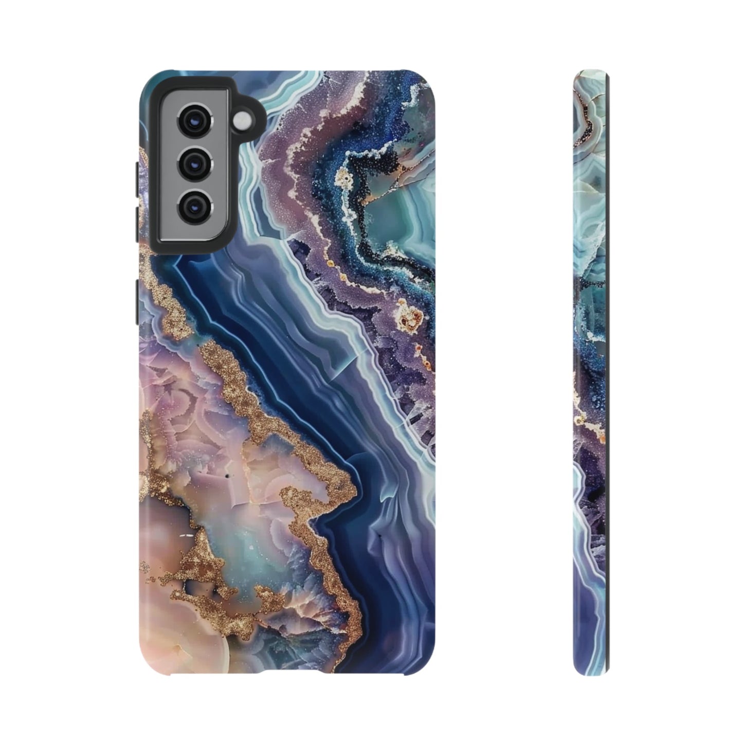 Pink and Blue Agate Tough Phone Case