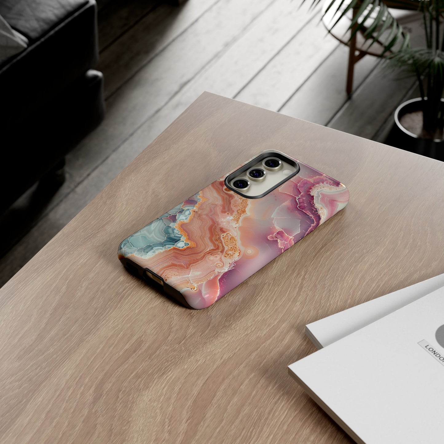 Pink Agate Tough Phone Case