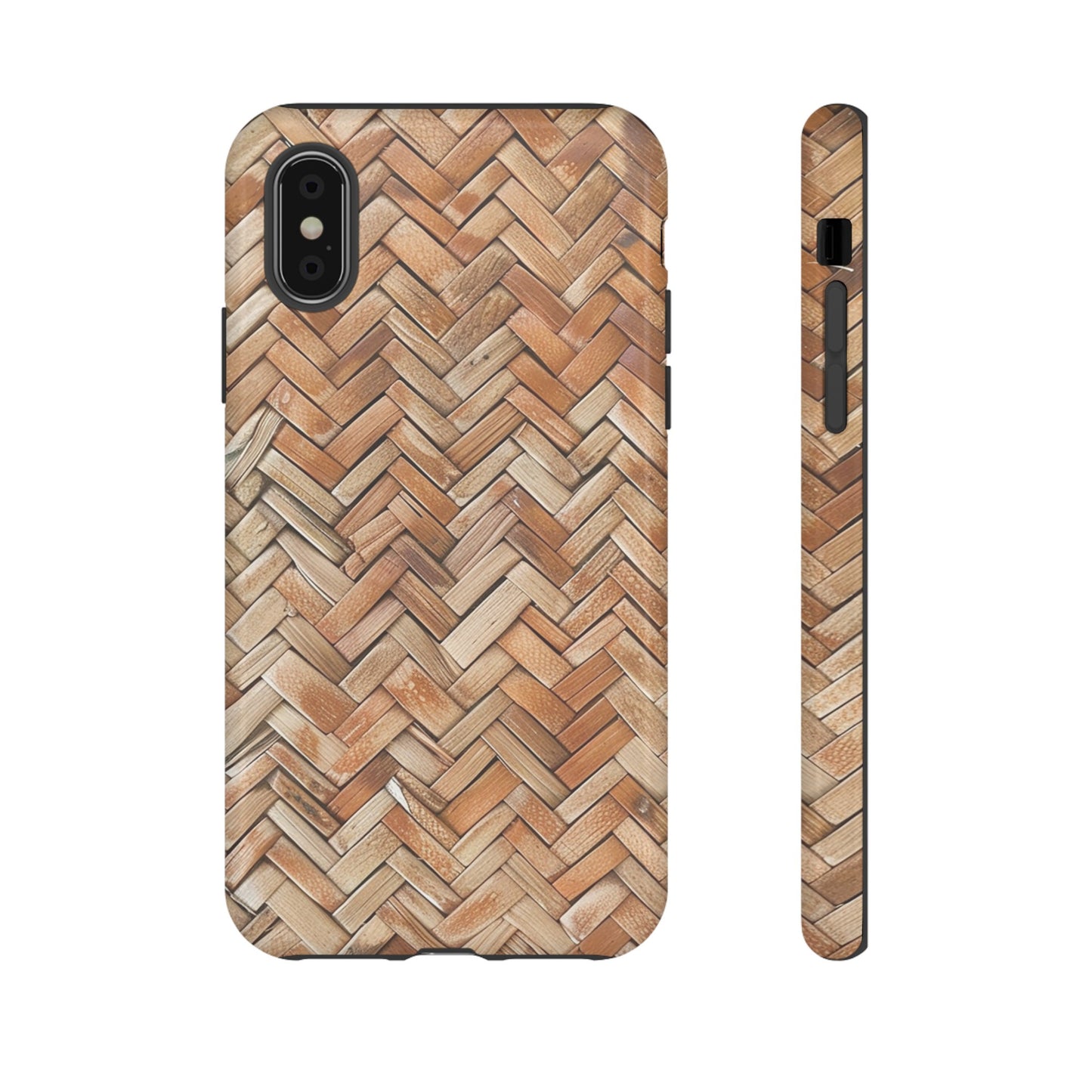 Boho Herringbone Rattan Tough Phone Case