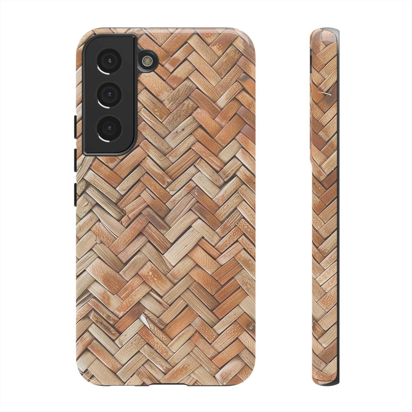 Boho Herringbone Rattan Tough Phone Case