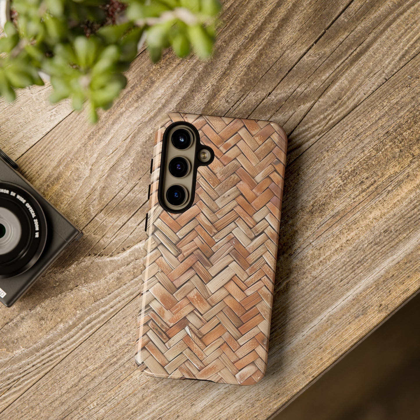 Boho Herringbone Rattan Tough Phone Case