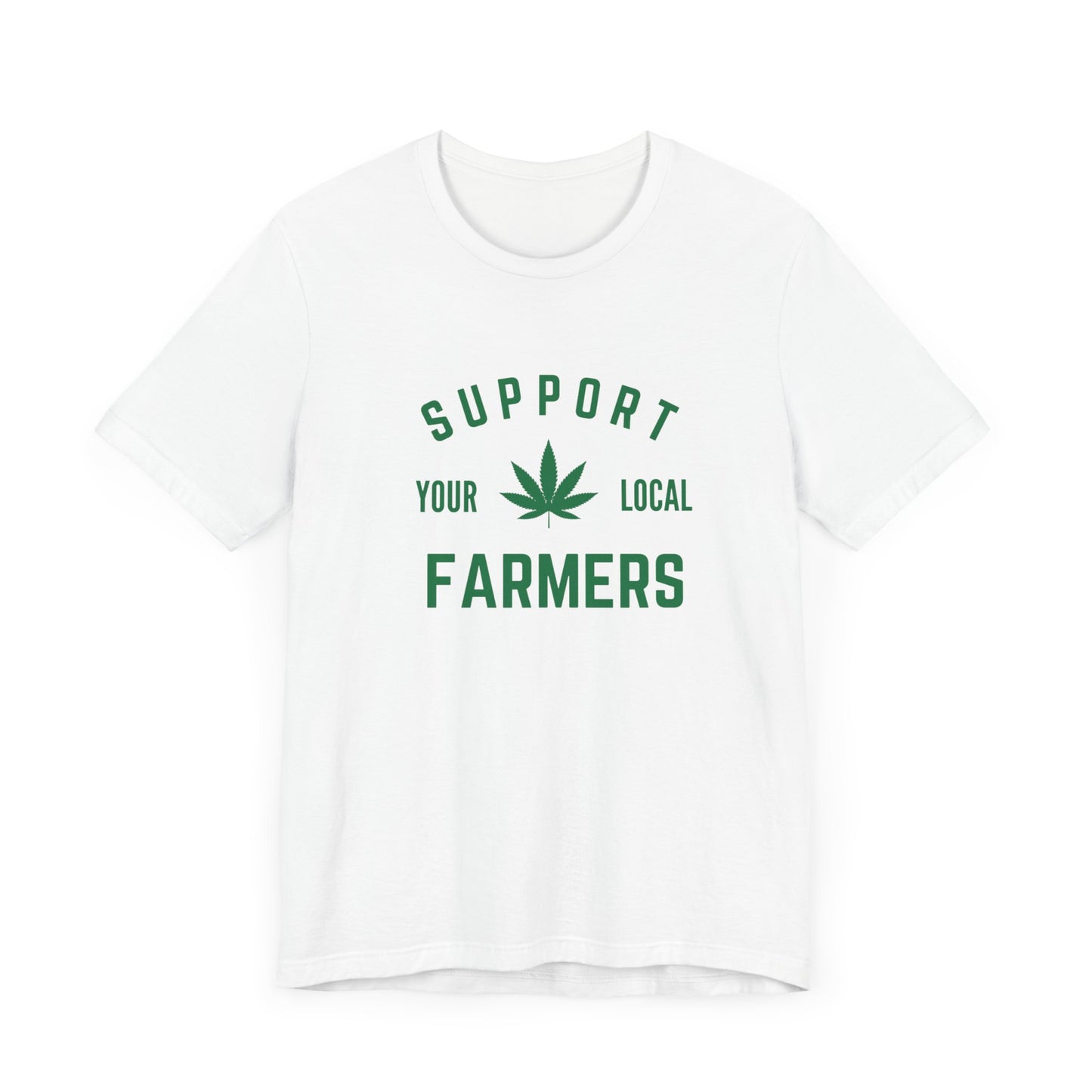 Support Your Local Farmers (Cannabis) Jersey Short Sleeve Tee