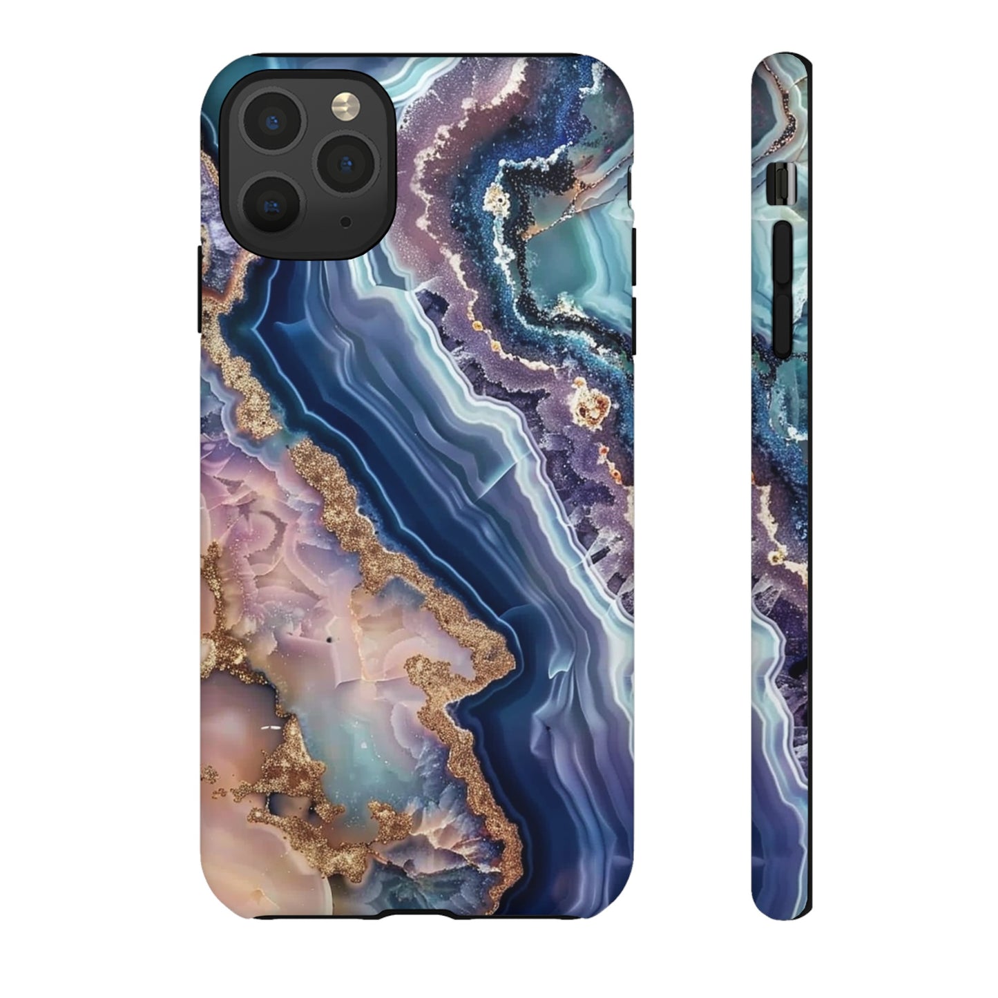 Pink and Blue Agate Tough Phone Case