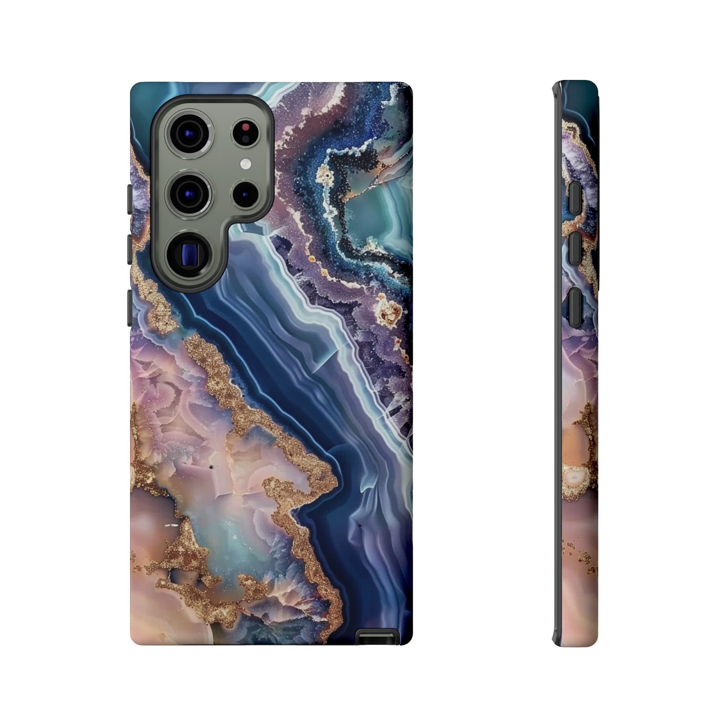 Pink and Blue Agate Tough Phone Case