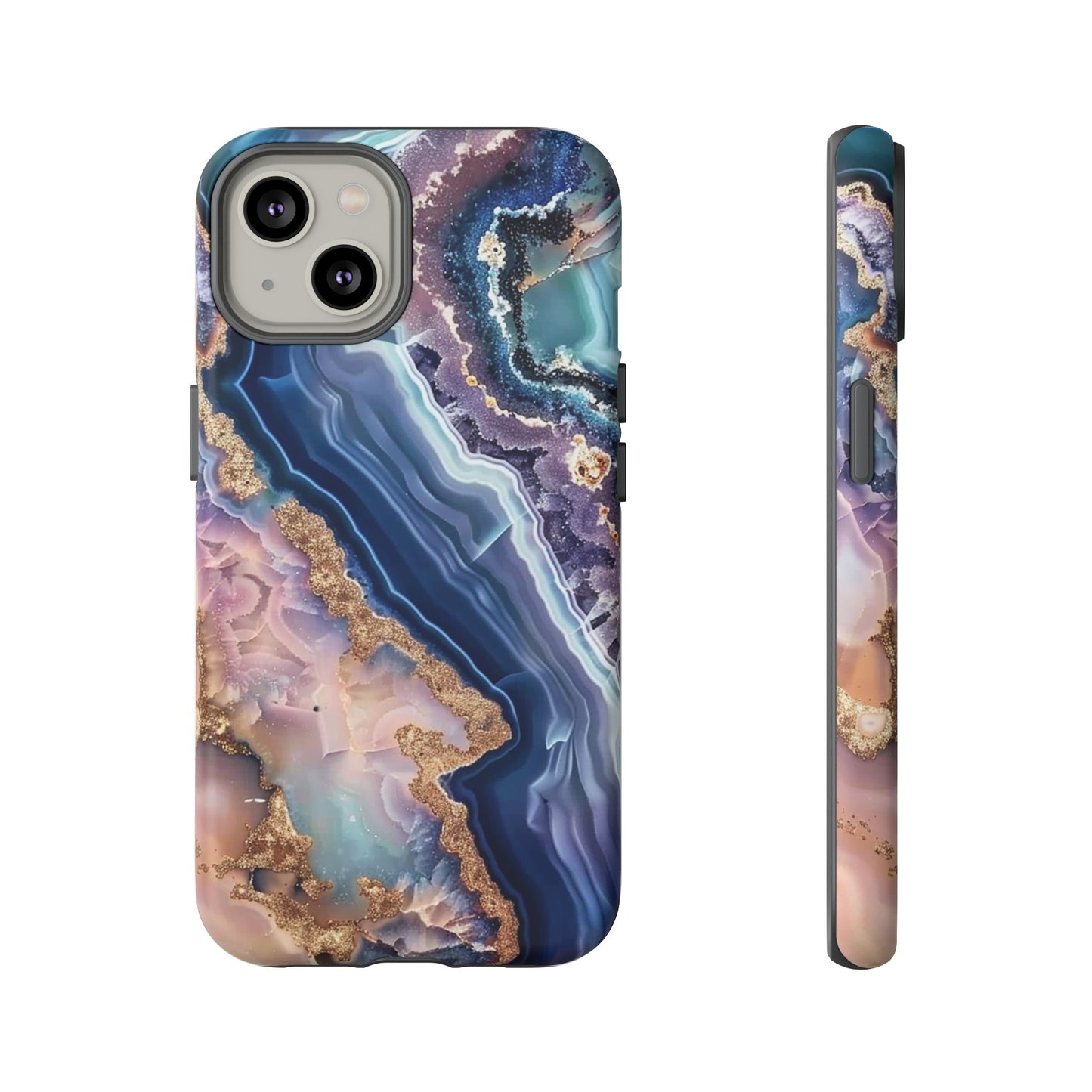 Pink and Blue Agate Tough Phone Case