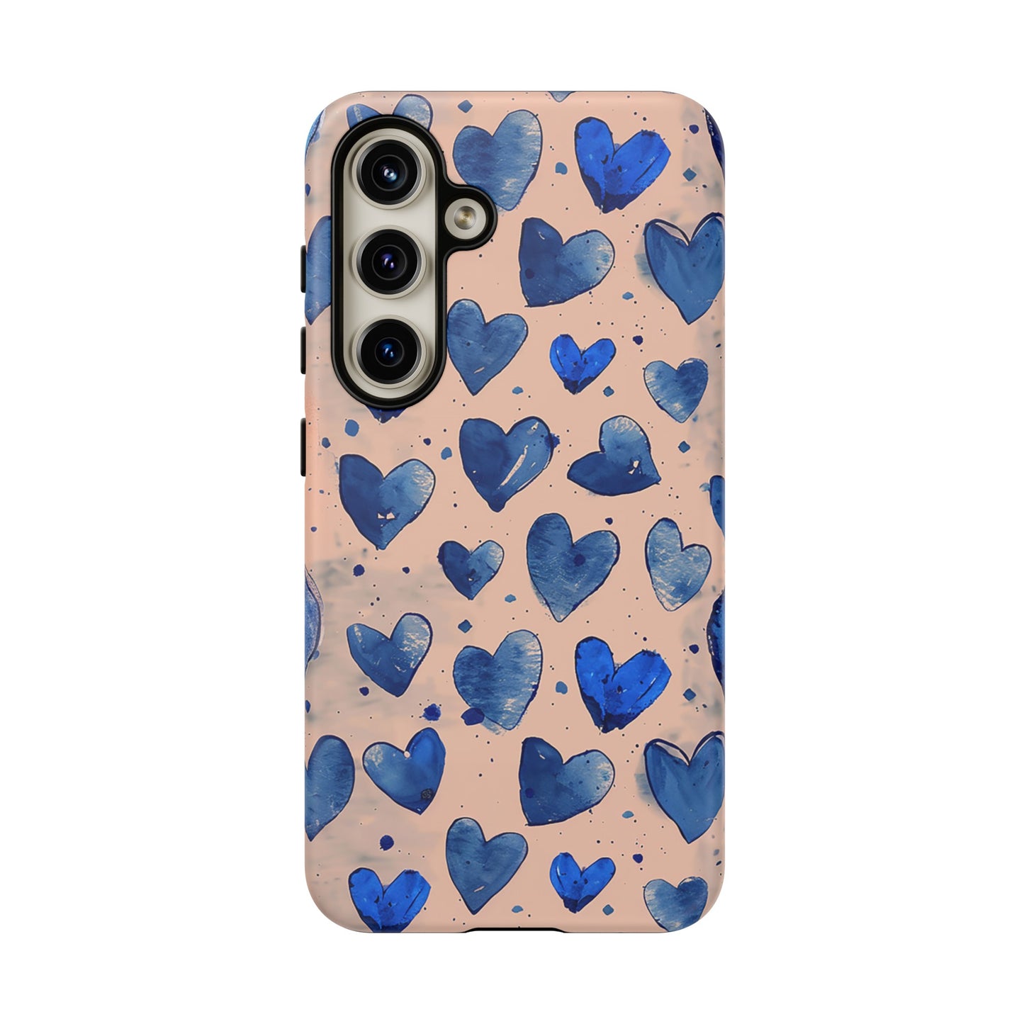 Pink and Blue Hearts Tough Phone Case