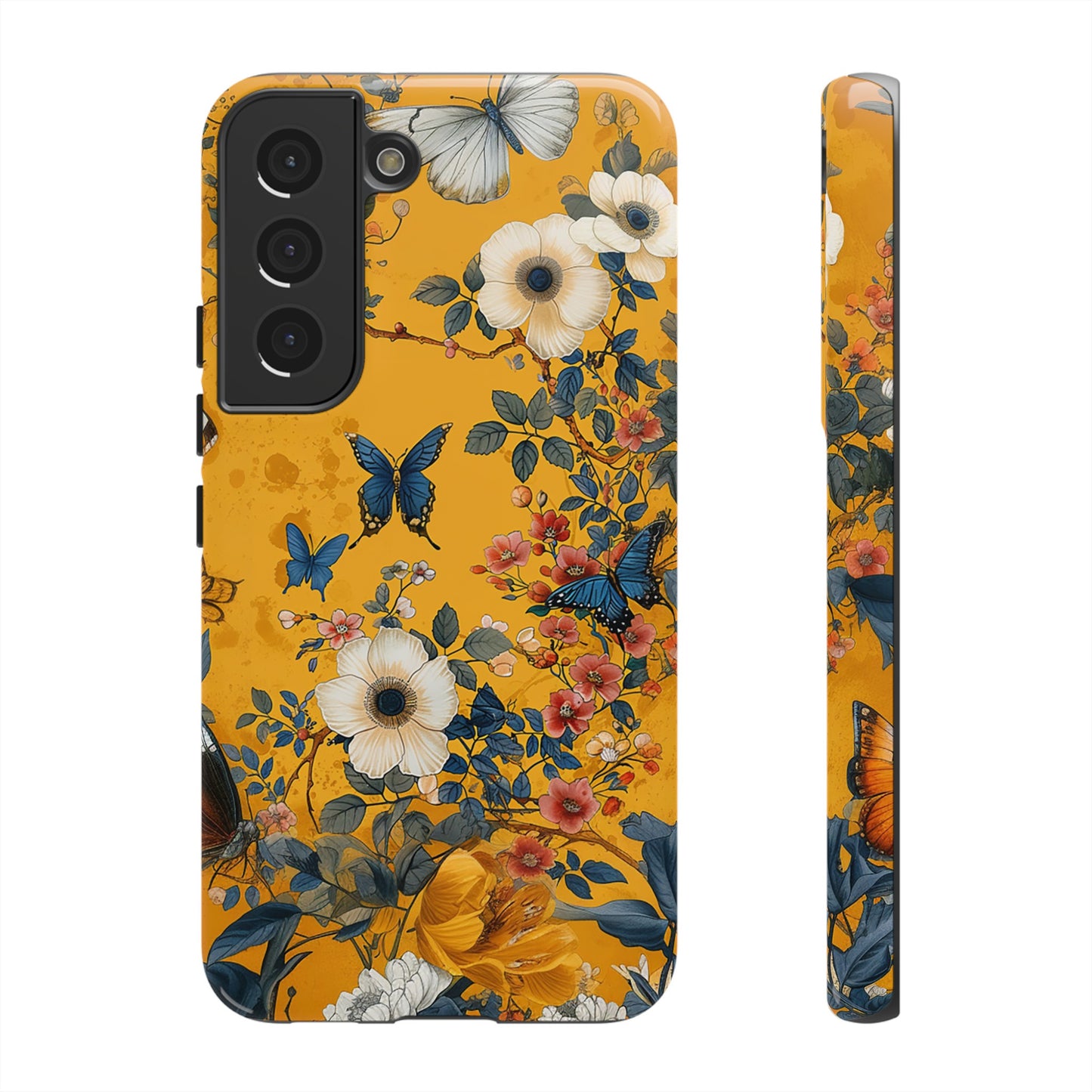 Yellow Floral Tough Phone Case