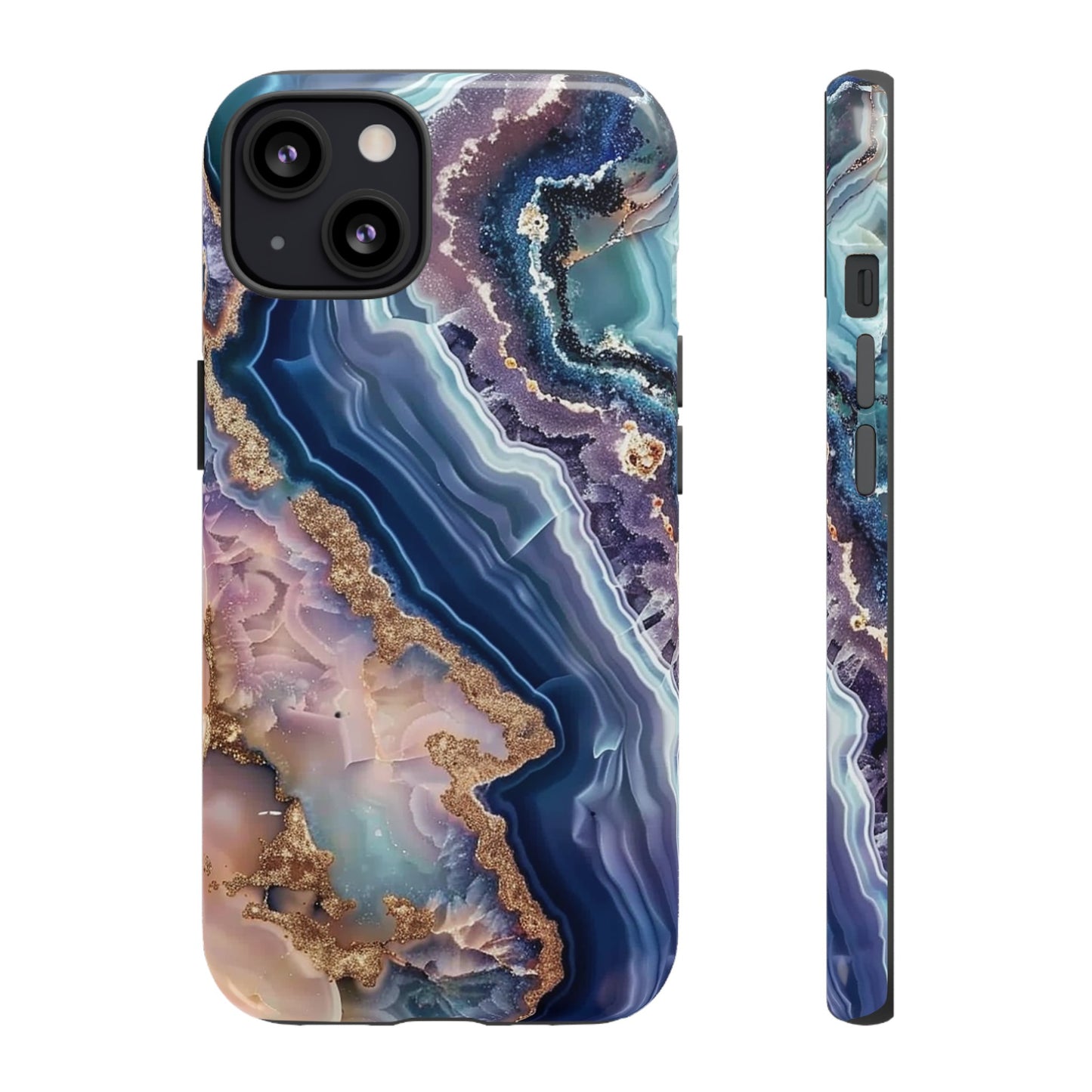 Pink and Blue Agate Tough Phone Case