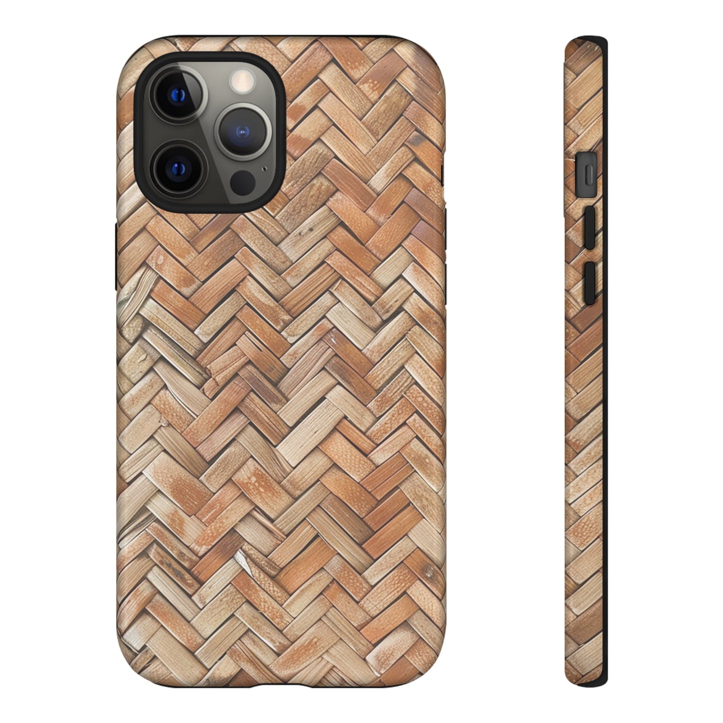 Boho Herringbone Rattan Tough Phone Case