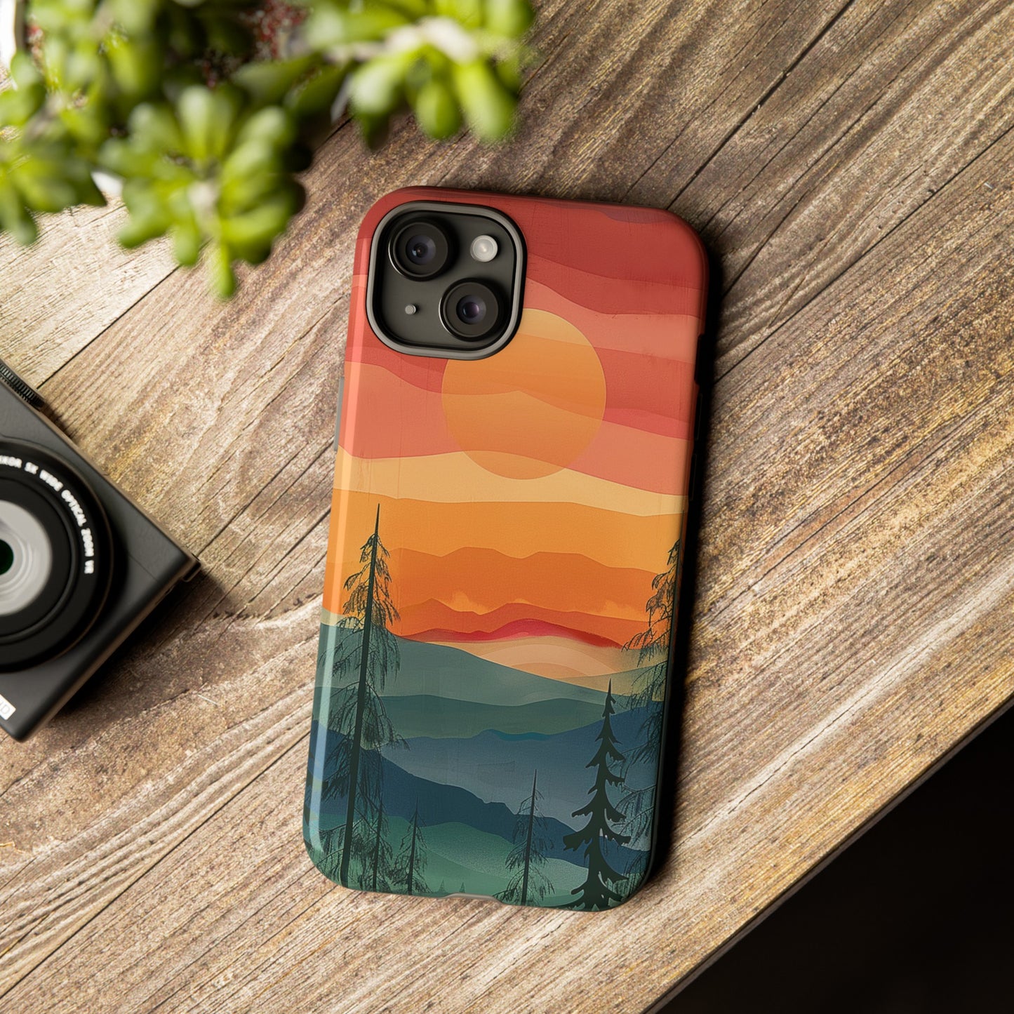 Forest Sunset Tough Phone Case