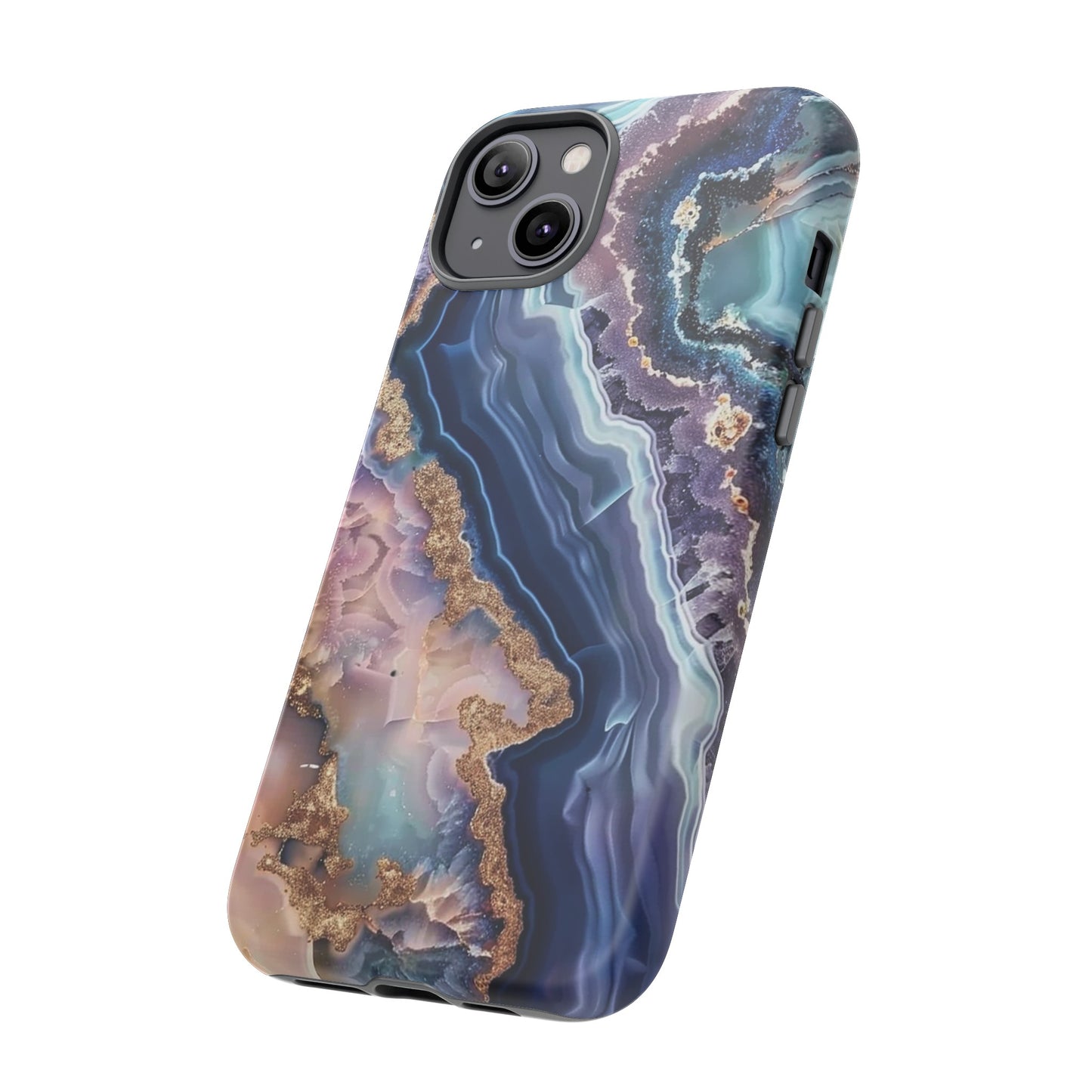 Pink and Blue Agate Tough Phone Case