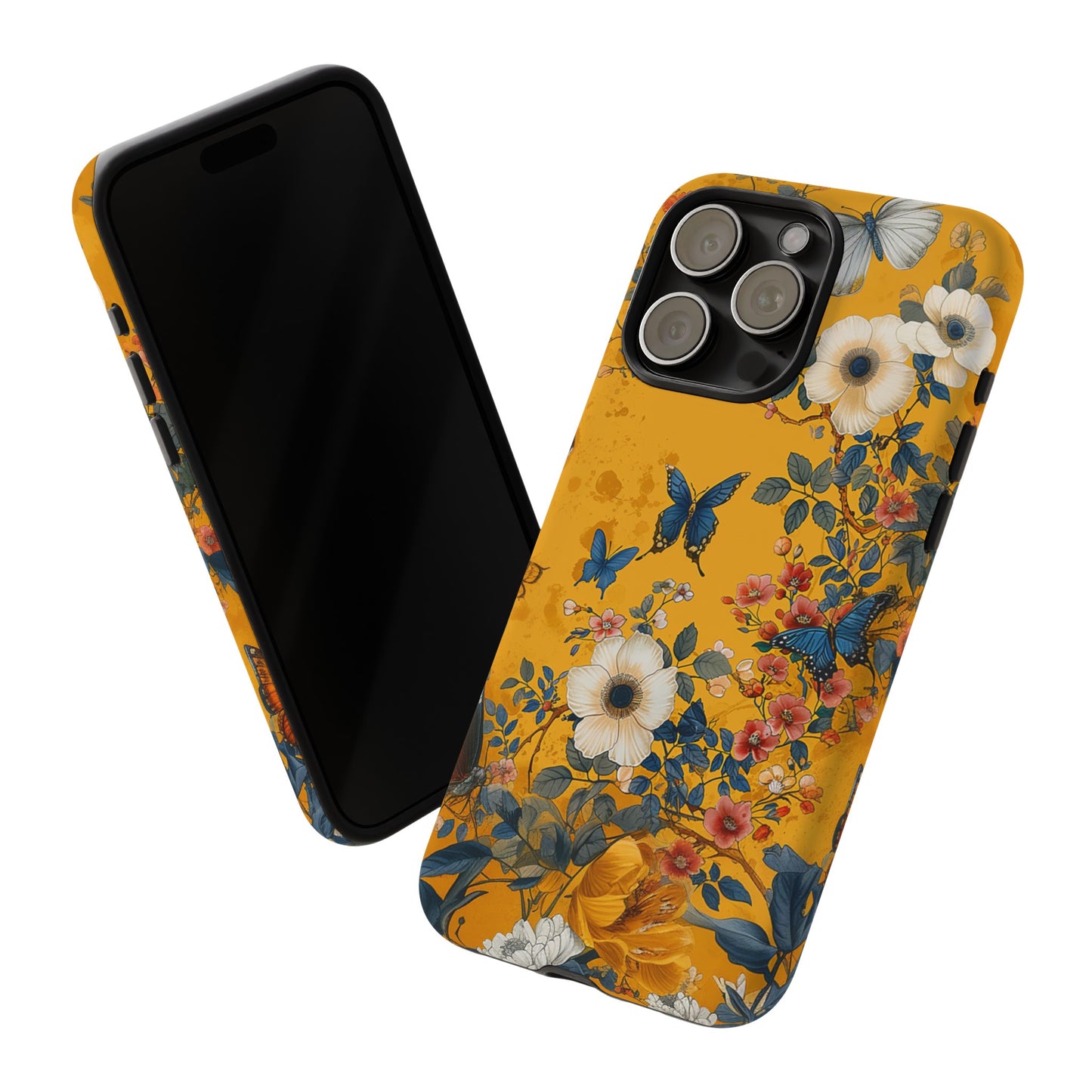 Yellow Floral Tough Phone Case