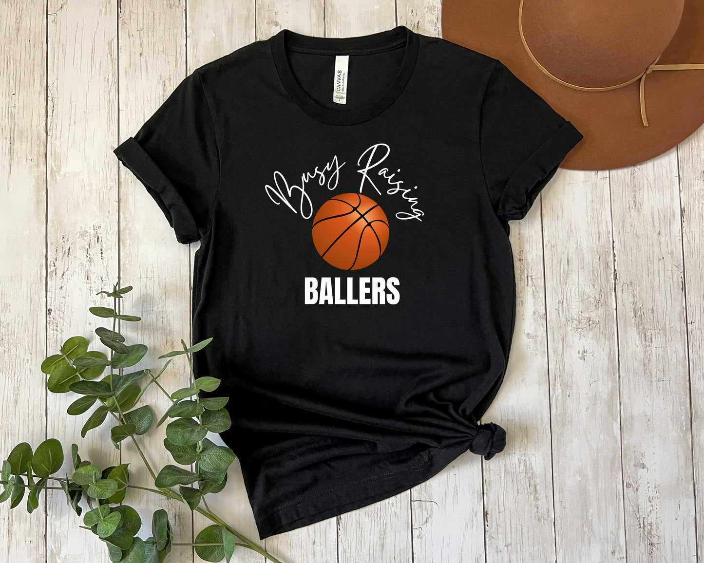 Busy Raising Ballers Basketball Unisex Tee