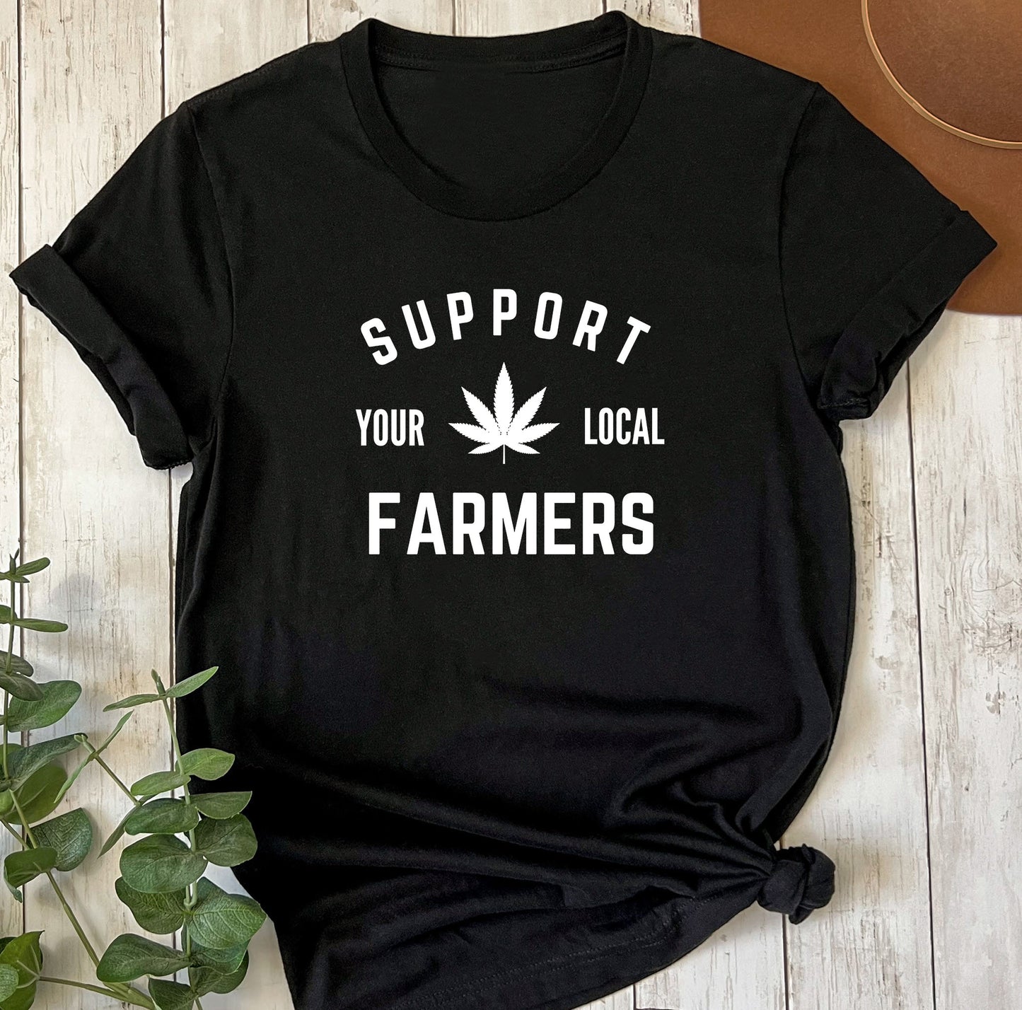 Support Your Local Farmers (Cannabis) Jersey Short Sleeve Tee