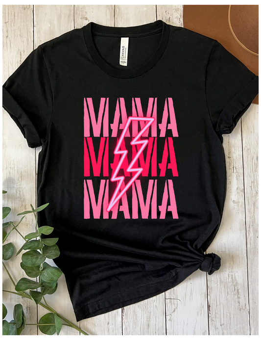 MAMA Lighting Bolt Unisex Heavy Cotton Tee