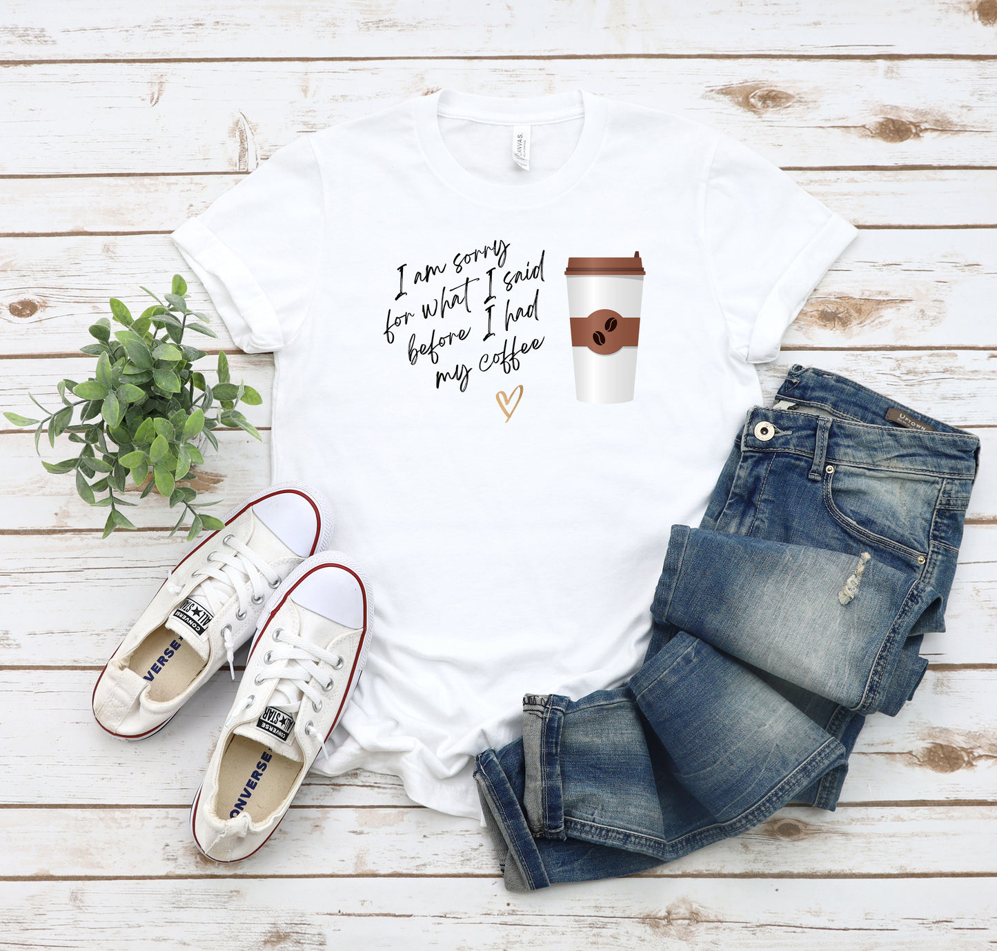 Sorry for What I Said Before Coffee Unisex Tee